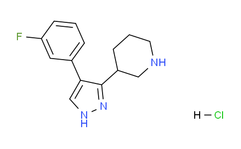 CAS No. 1361115-93-6, 3-(4-(3-Fluorophenyl)-1H-pyrazol-3-yl)piperidine hydrochloride