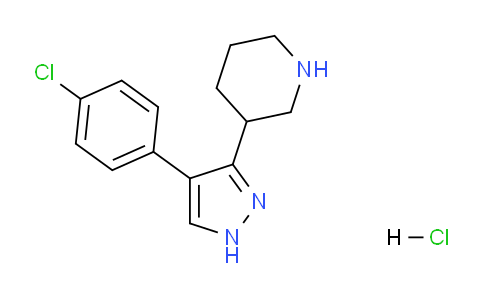 CAS No. 1361115-10-7, 3-(4-(4-Chlorophenyl)-1H-pyrazol-3-yl)piperidine hydrochloride