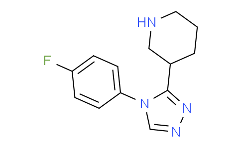 CAS No. 1368694-10-3, 3-(4-(4-Fluorophenyl)-4H-1,2,4-triazol-3-yl)piperidine
