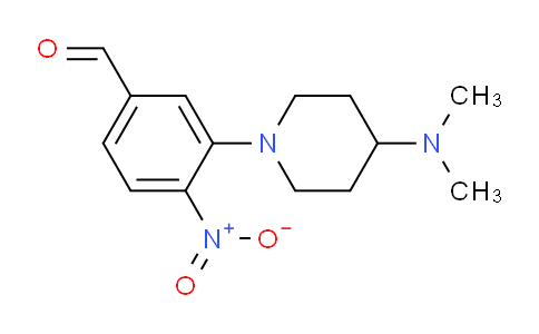 CAS No. 1707365-27-2, 3-(4-(Dimethylamino)piperidin-1-yl)-4-nitrobenzaldehyde