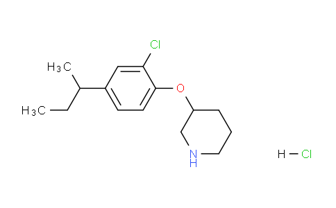 CAS No. 1220019-79-3, 3-(4-(sec-Butyl)-2-chlorophenoxy)piperidine hydrochloride