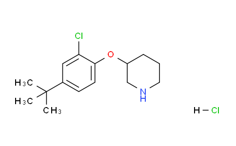 CAS No. 1220032-88-1, 3-(4-(tert-Butyl)-2-chlorophenoxy)piperidine hydrochloride