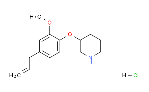 CAS No. 1219972-31-2, 3-(4-Allyl-2-methoxyphenoxy)piperidine hydrochloride