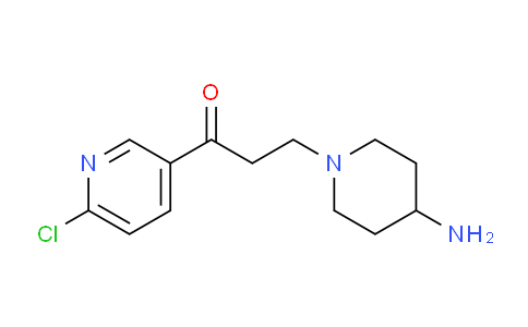 CAS No. 886363-81-1, 3-(4-Aminopiperidin-1-yl)-1-(6-chloropyridin-3-yl)propan-1-one