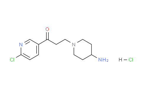 CAS No. 1189431-89-7, 3-(4-Aminopiperidin-1-yl)-1-(6-chloropyridin-3-yl)propan-1-one hydrochloride