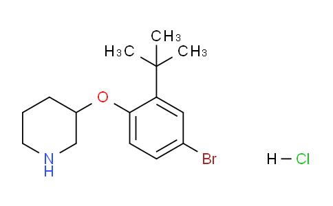 CAS No. 1220018-83-6, 3-(4-Bromo-2-(tert-butyl)phenoxy)piperidine hydrochloride