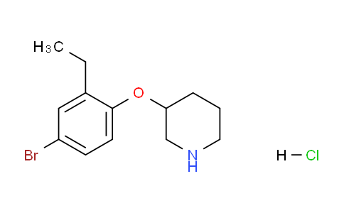 CAS No. 1220035-19-7, 3-(4-Bromo-2-ethylphenoxy)piperidine hydrochloride