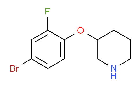 CAS No. 946726-15-4, 3-(4-Bromo-2-fluorophenoxy)piperidine