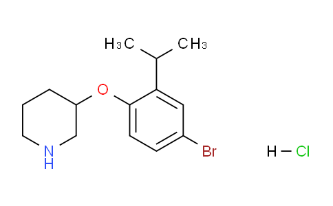 CAS No. 1220032-71-2, 3-(4-Bromo-2-isopropylphenoxy)piperidine hydrochloride