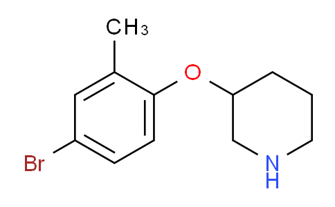 CAS No. 946681-39-6, 3-(4-Bromo-2-methylphenoxy)piperidine