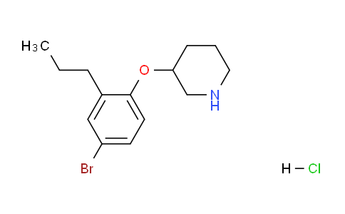CAS No. 1220017-64-0, 3-(4-Bromo-2-propylphenoxy)piperidine hydrochloride