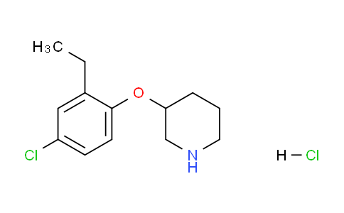 CAS No. 1220018-98-3, 3-(4-Chloro-2-ethylphenoxy)piperidine hydrochloride