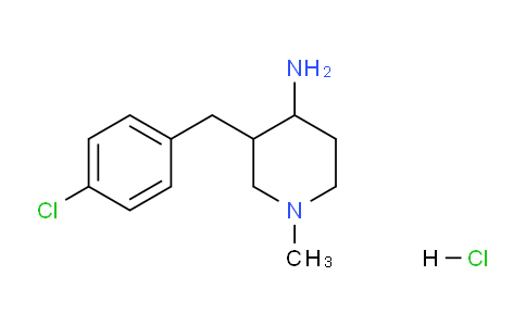 CAS No. 1823544-57-5, 3-(4-Chlorobenzyl)-1-methylpiperidin-4-amine hydrochloride