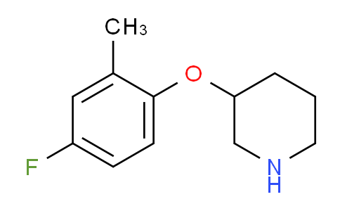 CAS No. 946759-56-4, 3-(4-Fluoro-2-methylphenoxy)piperidine