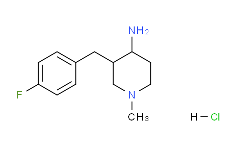 CAS No. 1822842-15-8, 3-(4-Fluorobenzyl)-1-methylpiperidin-4-amine hydrochloride
