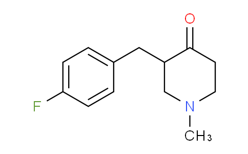 CAS No. 1822826-30-1, 3-(4-Fluorobenzyl)-1-methylpiperidin-4-one