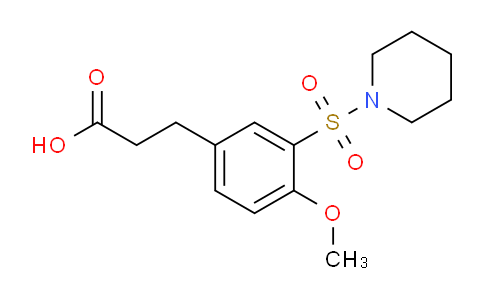 CAS No. 1707581-93-8, 3-(4-Methoxy-3-(piperidin-1-ylsulfonyl)phenyl)propanoic acid
