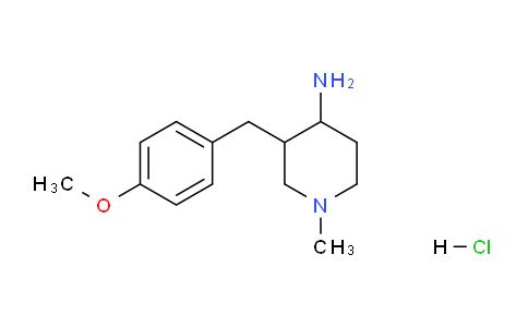 CAS No. 1956379-35-3, 3-(4-Methoxybenzyl)-1-methylpiperidin-4-amine hydrochloride