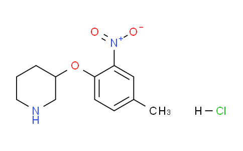 CAS No. 1220034-58-1, 3-(4-Methyl-2-nitrophenoxy)piperidine hydrochloride