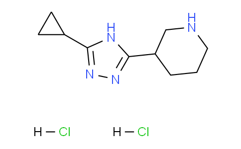 CAS No. 1332530-88-7, 3-(5-Cyclopropyl-4H-1,2,4-triazol-3-yl)piperidine dihydrochloride