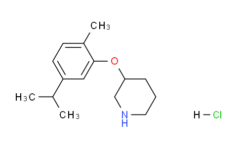 CAS No. 1219982-14-5, 3-(5-Isopropyl-2-methylphenoxy)piperidine hydrochloride