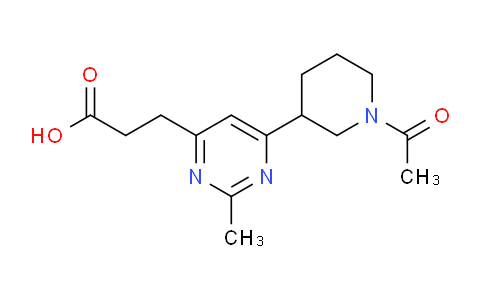 CAS No. 1316221-68-7, 3-(6-(1-Acetylpiperidin-3-yl)-2-methylpyrimidin-4-yl)propanoic acid