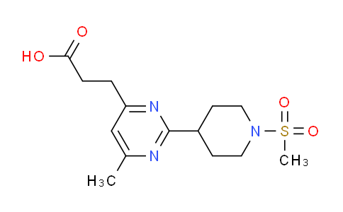 CAS No. 1316221-27-8, 3-(6-Methyl-2-(1-(methylsulfonyl)piperidin-4-yl)pyrimidin-4-yl)propanoic acid