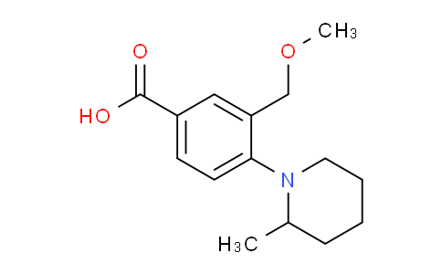 CAS No. 1141474-33-0, 3-(Methoxymethyl)-4-(2-methylpiperidin-1-yl)benzoic acid