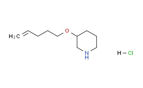 CAS No. 1220033-05-5, 3-(Pent-4-en-1-yloxy)piperidine hydrochloride