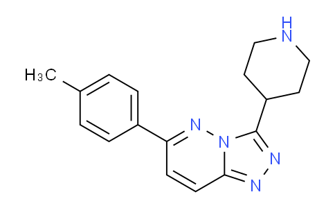 CAS No. 1283418-07-4, 3-(Piperidin-4-yl)-6-(p-tolyl)-[1,2,4]triazolo[4,3-b]pyridazine