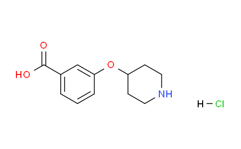 CAS No. 1243249-96-8, 3-(Piperidin-4-yloxy)benzoic acid hydrochloride