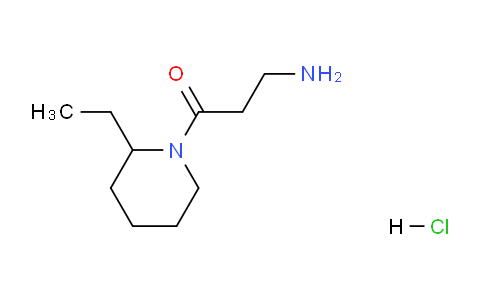 CAS No. 1220033-54-4, 3-Amino-1-(2-ethylpiperidin-1-yl)propan-1-one hydrochloride