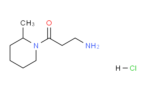CAS No. 1220017-39-9, 3-Amino-1-(2-methylpiperidin-1-yl)propan-1-one hydrochloride