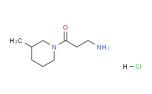 CAS No. 1220034-77-4, 3-Amino-1-(3-methylpiperidin-1-yl)propan-1-one hydrochloride