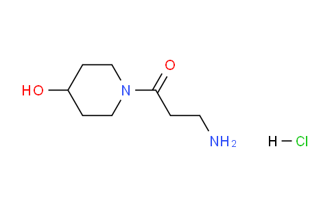 CAS No. 1220038-99-2, 3-Amino-1-(4-hydroxypiperidin-1-yl)propan-1-one hydrochloride