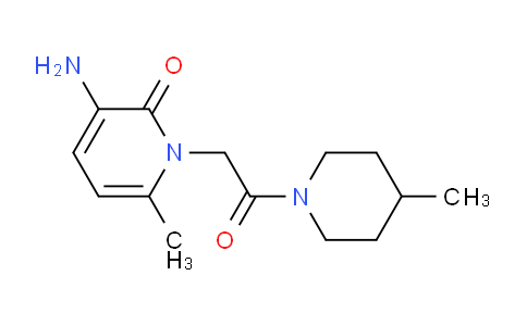 CAS No. 1443292-49-6, 3-Amino-6-methyl-1-(2-(4-methylpiperidin-1-yl)-2-oxoethyl)pyridin-2(1H)-one
