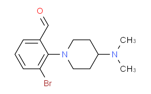 CAS No. 1707604-68-9, 3-Bromo-2-(4-(dimethylamino)piperidin-1-yl)benzaldehyde