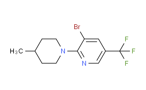 CAS No. 1437486-25-3, 3-Bromo-2-(4-methylpiperidin-1-yl)-5-(trifluoromethyl)pyridine