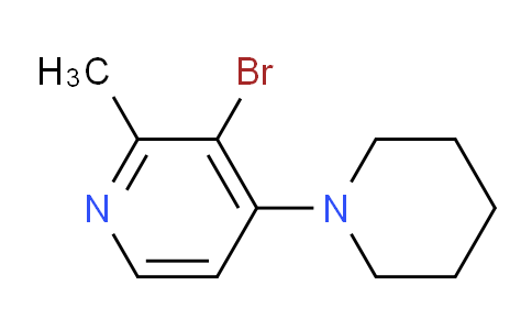 CAS No. 103971-19-3, 3-Bromo-2-methyl-4-(piperidin-1-yl)pyridine
