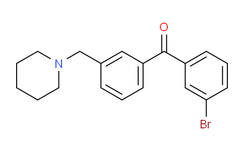 CAS No. 898792-90-0, 3-Bromo-3'-piperidinomethyl benzophenone