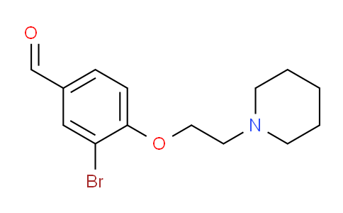CAS No. 938370-87-7, 3-Bromo-4-(2-(piperidin-1-yl)ethoxy)benzaldehyde
