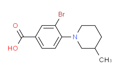 CAS No. 1131622-53-1, 3-Bromo-4-(3-methylpiperidin-1-yl)benzoic acid