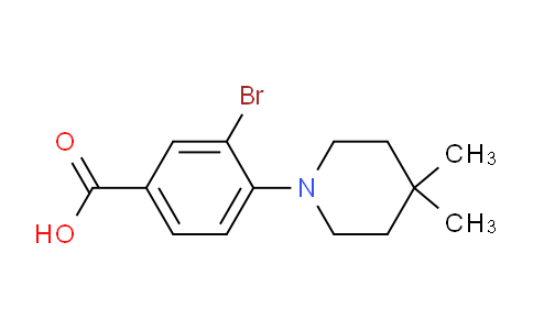 CAS No. 1131594-57-4, 3-Bromo-4-(4,4-dimethylpiperidin-1-yl)benzoic acid