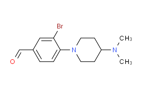 CAS No. 1707357-94-5, 3-Bromo-4-(4-(dimethylamino)piperidin-1-yl)benzaldehyde