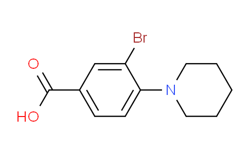 CAS No. 1131594-15-4, 3-Bromo-4-(piperidin-1-yl)benzoic acid