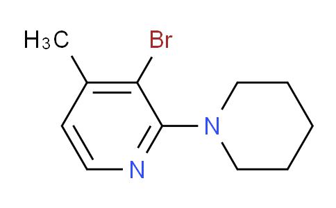 CAS No. 1443292-28-1, 3-Bromo-4-methyl-2-(piperidin-1-yl)pyridine
