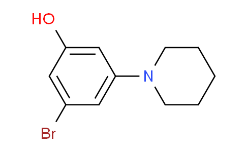 CAS No. 1820640-16-1, 3-Bromo-5-(piperidin-1-yl)phenol