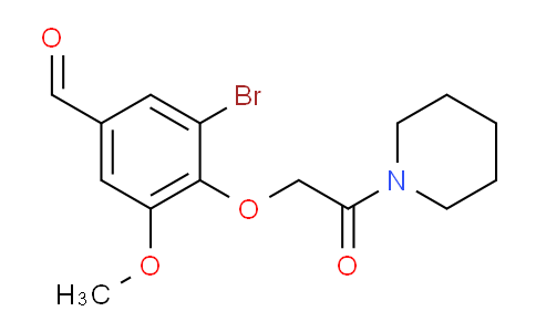 CAS No. 1156804-80-6, 3-Bromo-5-methoxy-4-(2-oxo-2-(piperidin-1-yl)ethoxy)benzaldehyde