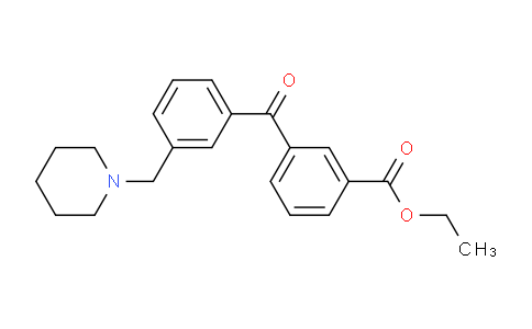CAS No. 898792-78-4, 3-Carboethoxy-3'-piperidinomethyl benzophenone