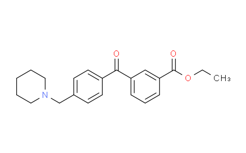 CAS No. 898771-17-0, 3-Carboethoxy-4'-piperidinomethyl benzophenone
